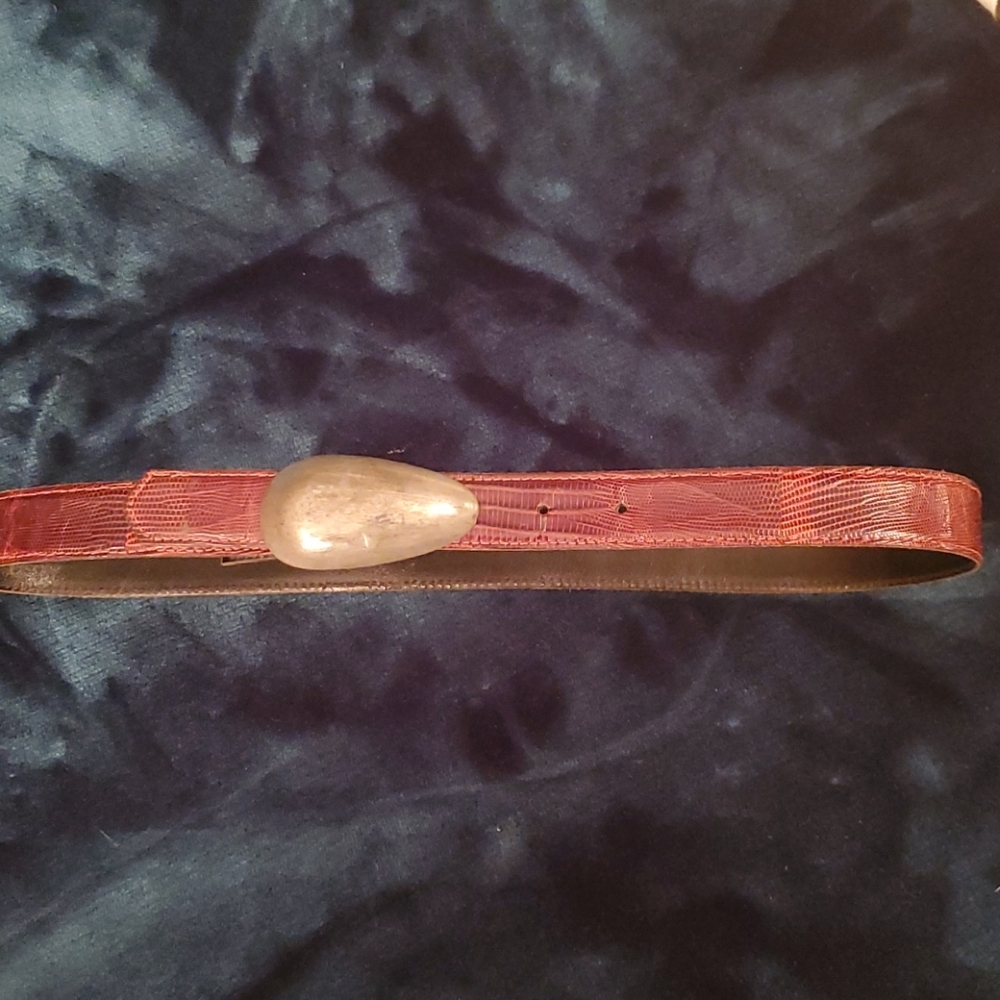Lizard skin belt